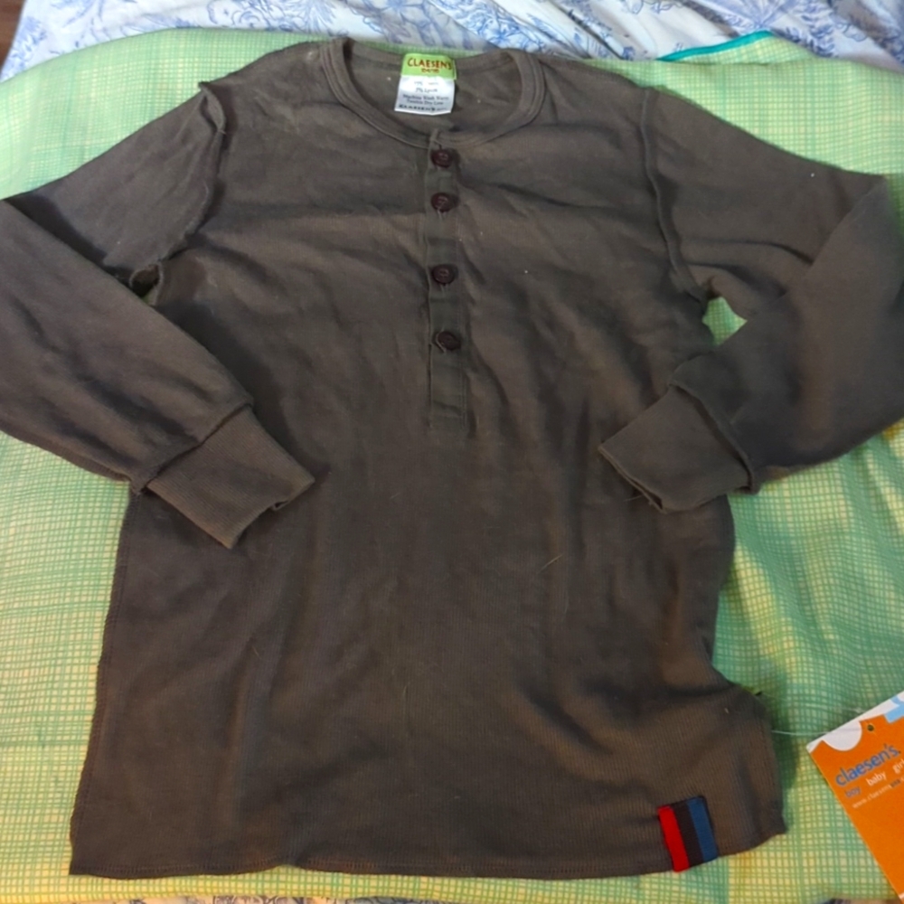 Claesens boutique boys soft Henley long sleeves tee shirt new 4 5 104 110